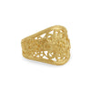 Filigree Art Lace Embroidery Women Gold Plated Silver Cocktail Ring