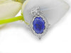 Filigree Art Lapis Lazuli Gemstone Women Silver Oval Pendant Necklace - Filigranist Jewelry