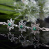 925 Sterling Silver Filigree Art Malachite Gemstone Star Bracelet