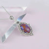 Filigree Art Mojave Turquoise Gemstone Women Silver Oval Pendant Necklace - Filigranist Jewelry