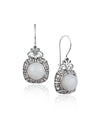 Sterling Silver Filigree Art Moonstone Gemstone Women Drop Earrings