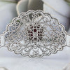 925 Sterling Silver Filigree Art Rhodonite Gemstone Lace Design Cuff Bracelet