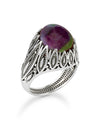 Sterling Silver Filigree Art Rubyzoisite Gemstone Women Statement Ring