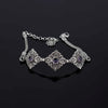 Filigree Art Sterling Silver Amethyst Gemstone Woman Adjustable Link Bracelet - Filigranist Jewelry