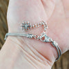 Filigree Art Sterling Silver Amethyst Gemstone Woman Adjustable Link Bracelet - Filigranist Jewelry