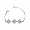 Filigree Art Sterling Silver Blue Topaz Gemstone Woman Adjustable Link Bracelet - Filigranist Jewelry