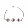 Filigree Art Sterling Silver Ruby Gemstone Woman Adjustable Link Bracelet - Filigranist Jewelry
