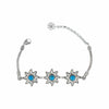 925 Sterling Silver Filigree Art Turquoise Gemstone Link Bracelet