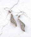 Filigree Art Twisted Design Women Sterling Silver Dangle Drop Earrings - Filigranist Jewelry