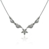 925 Sterling Silver Filigree Art Daisy Figure Choker Necklace