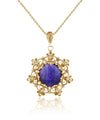 Filigree Gold Plated Silver Flower Amethyst Gemstone Woman Pendant Necklace FiligranIst