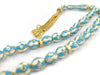Gold Plated Sterling Silver 33 Beads Turquoise Enameled Tasbih, Rosary Muslim Prayer Beads