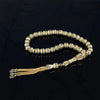 Gold Plated 925 Sterling Silver 33 Beads Zirconia Paved Tasbih Rosary Prayer Beads