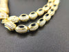 Gold Plated 925 Sterling Silver Black Onyx Mounted Tasbih Rosary Oval Worry Beads