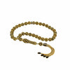 Gold Plated 925 Sterling Silver Black Zirconia Paved Tasbih Rosary Prayer Round Worry Beads
