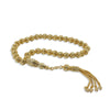 Gold Plated 925 Sterling Silver Filigree Art 33 Beads Tasbih Prayer Beads