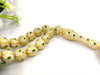 Gold Plated 925 Sterling Silver Green Zirconia Tasbih Rosary Prayer Round Worry Beads