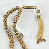 Gold Plated 925 Sterling Silver Red Zirconia Tasbih Rosary Prayer Worry Beads