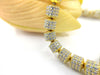 Gold Plated 925 Sterling Silver Zirconia Paved Tasbih Rosary Prayer Cylindrical Worry Beads