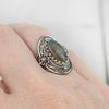 Labradorite Gemstone Filigree Sterling Silver Woman Statement Ring