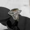 Labradorite Gemstone Filigree Sterling Silver Woman Statement Ring