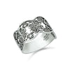 925 Sterling Silver Filigree Art Band Ring