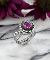 Ruby Corundum Gemstone Sterling Silver Women Cocktail Ring