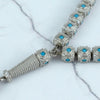 925-Sterling-Silver-Tasbih-Turquoise-Cube-33-Beads-Muslim-Prayer-Tasbih-Worry-Beads