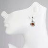 Sterling Silver Filigree Art Amber Stone Women Drop Earrings - Filigranist Jewelry