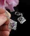 Sterling Silver Filigree Art Amethyst Gemstone Women Dangle Drop Earrings - Filigranist Jewelry