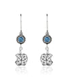 Sterling Silver Filigree Art Gemstone Dangle Women Apple Earrings