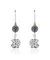 Sterling Silver Filigree Art Gemstone Dangle Women Apple Earrings