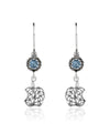 Sterling Silver Filigree Art Gemstone Dangle Women Apple Earrings