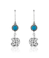 Sterling Silver Filigree Art Gemstone Dangle Women Apple Earrings