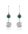 Sterling Silver Filigree Art Gemstone Dangle Women Apple Earrings