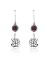 Sterling Silver Filigree Art Gemstone Dangle Women Apple Earrings