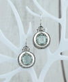 Sterling Silver Filigree Art Aquamarine Gemstone Women Drop Earrings
