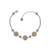 Sterling Silver Filigree Art Citrine Gemstone Woman Link Bracelet - Filigranist Jewelry