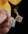 Sterling Silver Filigree Art Citrine Gemstone Women Dangle Drop Earrings - Filigranist Jewelry