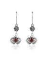925 Sterling Silver Filigree Art carnelian Gemstone Dangle Women Earrings