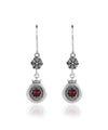 Sterling Silver Filigree Art Gemstone Dangle Women Earrings