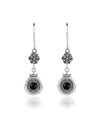 Sterling Silver Filigree Art Gemstone Dangle Women Earrings