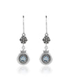 Sterling Silver Filigree Art Gemstone Dangle Women Earrings