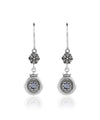 Sterling Silver Filigree Art Gemstone Dangle Women Earrings