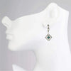 Sterling Silver Filigree Art Malachite Gemstone Women Dangle Drop Earrings - Filigranist Jewelry