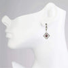 Sterling Silver Filigree Art Ruby Corundum Gemstone Women Dangle Drop Earrings - Filigranist Jewelry