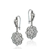 925 Sterling Silver Filigree Art Sun Figured Dangle Drop Earrings