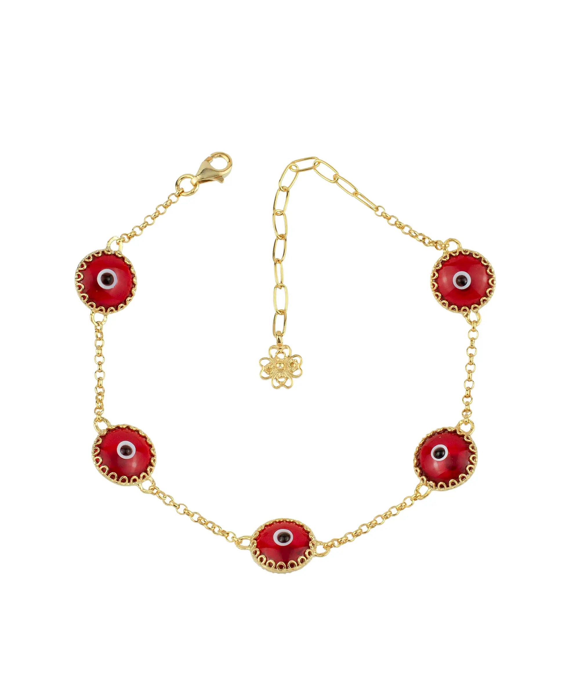 Red Evil Eye Lash Necklace – Noellery
