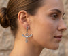 Statement Phoenix filigree earrings in sterling silver for women