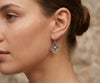 Elegant sterling silver daisy flower drop earrings for women